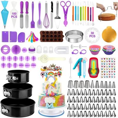 China Viable Baking 407Pcs Tool Kit for Cake Turntable Cake Decorating Consumables Lot for sale