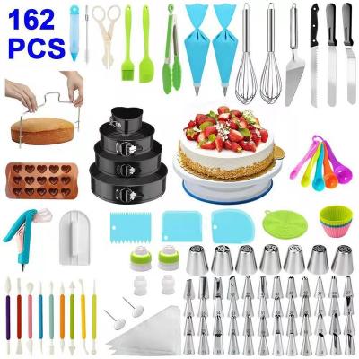 China Sustainable Baking 162PCS Pastry Cake Decorating Set Cake Tools Accessories for sale