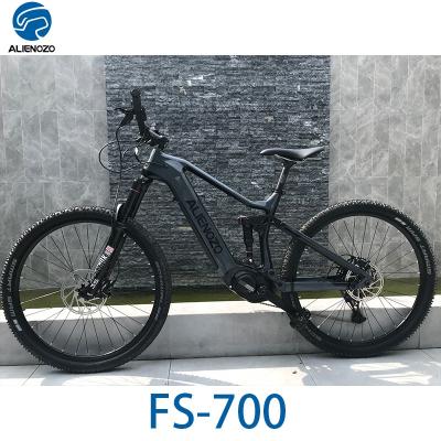 China Multifunctional Full Suspension 29er Soft Tail Carbon Fiber with Bafang 250W/500W Mid Mountain Motor Downhill Electric Ebike for sale