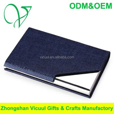 China Professional Black Leather Business Card Business Name Cards Case Holder for sale