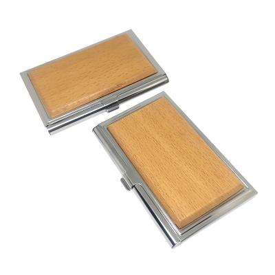 China Business Custom Card Case Scrap Wood Business Card Holder Elegant Classic Metal Business Card Case Holder for sale