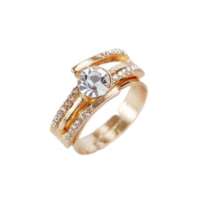 China Valentine Present Light Luxury Exquisite CLASSIC Niche Designs Solid Gold Rings For Women for sale