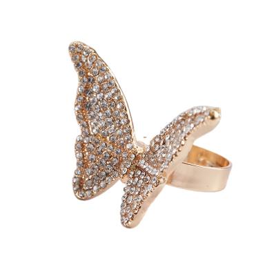 China Factory Wholesale Sensitive Butterfly CLASSIC Diamond Ring Finger Rings Jewelry Women Directly for sale