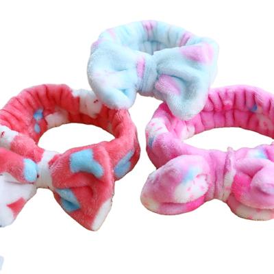 China Good Quality Soft New Arrivals Bow Headband Women Cosmetic Polychromatic Hair Band for sale