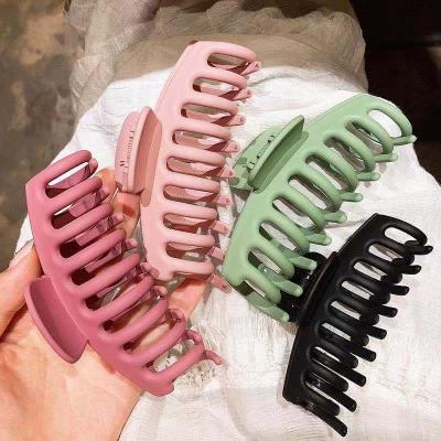 China European and American Style Lndividually Bundled Korean Solid Color HairpinElegantFrosted Transparent Acrylic Hairpin Hair Claw Feminine Women's Hair Acce for sale