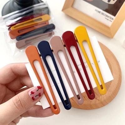 China European and American Style 2pcsClamping Color Hair Clip Platypus Claw for Women Girls Single Hairpins Styling Tools for Salon HairpinsHair Accessories for sale