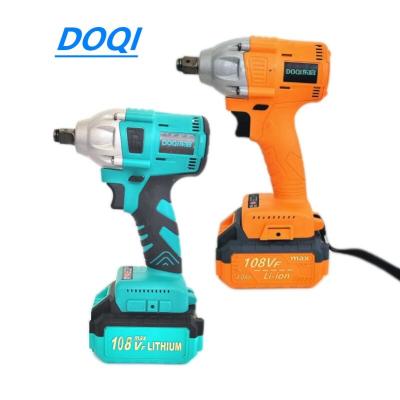 China Construction DOQI cordless electric impact wrench, lithium-ion battery 3.0AH/4.0AH, one piece for sale