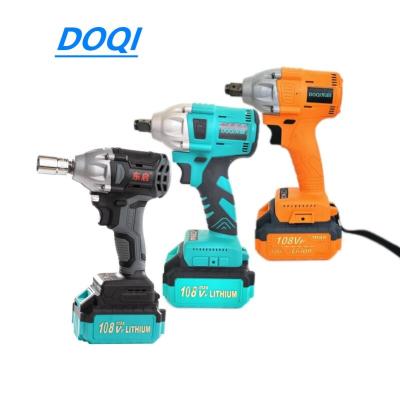 China Construction DOQI cordless electric impact wrench, lithium-ion battery 3.0AH/4.0AH, one piece for sale