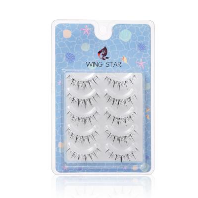 China Qingdao Wingstar Soft and Light Blue Lash Eyelashes Free Samples Nature Series WSCB-008 Pretty for sale