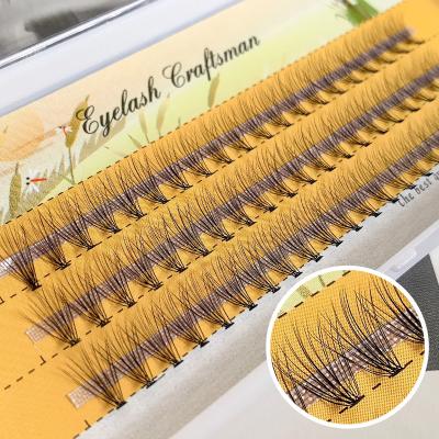 China Vegan friendly wholesale price 10D 60PCS per group single eyelashes with different curling thickness 0.07mm/0.1mm. for sale