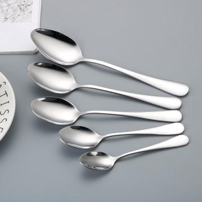 China Viable Factory Wholesale Stainless Steel Tableware 1010 Spoon Household Soup Spoon Dessert Spoon for sale