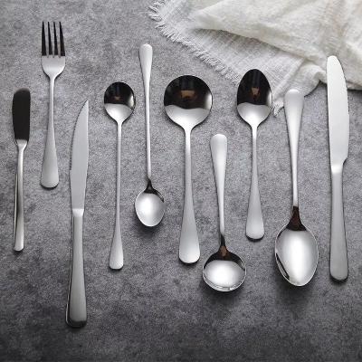 China Viable Factory Wholesale Restaurant Hotel Stainless Steel Tableware Knife Fork Spoon Set for sale