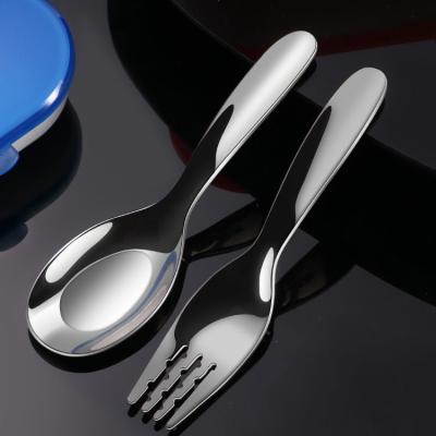 China Cute Baby Gift Kids Cutlery Set 316 Stainless Steel Flatware For Babiesl Cutlery Bulk Baby Learning Flatware for sale