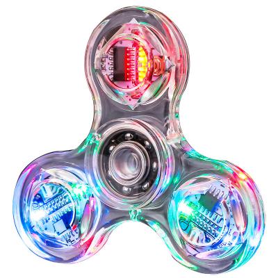 China 2021 New Wholesale 2021 Hot Selling Fingertip Rotating Crystal Luminous Top Children's Toy LED Non-Toxic Eco-Friendly for sale