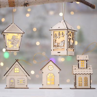 China Pendant 2021 creative Christmas tree house decoration Christmas light decoration Chirstmas decor for sale