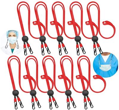 China PVC Elastic Adjustable Facemask Ear Neck Loop Chain Holder Supplement Strap For Facemasks for sale