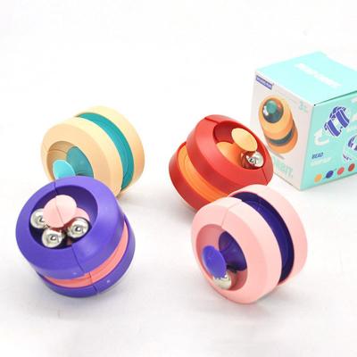 China Stress Relax Fingertip Spinner Metal Fingertip Spinner New Pressure Release Metal Toy Bead Tracking Cube Fingertip Sensory Toy for sale