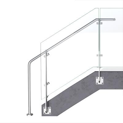 China Minimalist Frameless Glass Balustrade Railings Rail Stainless Steel Glass Balustrade Design For Balcony In India for sale