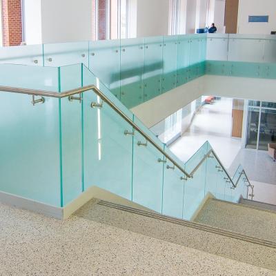 China Modern Staircase Aluminum Glass Fence Tempered Glass Fencing U Channel Balustrades Aluminum Railings for sale