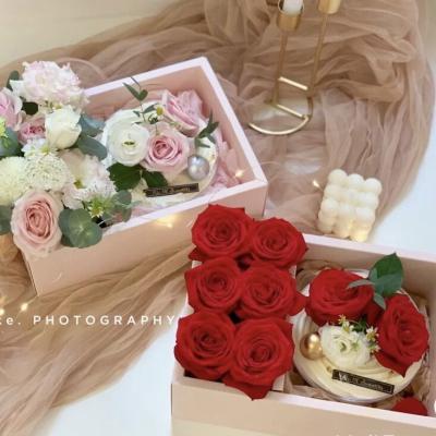 China Clear Recyclable Custom Luxury Transparent Valentine's Day Mother's Day Mounted Gift Box Roses Box Packaging Flower Boxes For Bouquets for sale