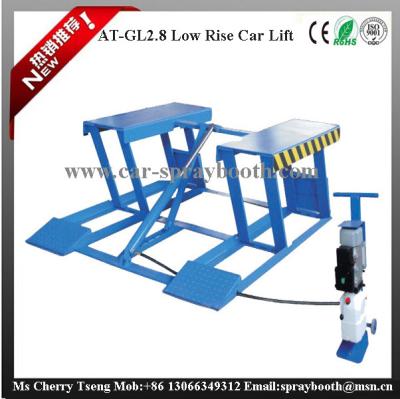 China AT-GL2.8 2800kg Lifting Capacity Movable Hydraulic Scissor Car Lift with Safety Lock for sale