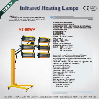 China Quartz Infrared Curing Lamp , Automatic Overload Protection Powder Coat Curing Lamp AT-60W for sale