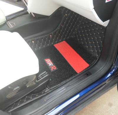 China Protect Your Car Floor And Anti Slip Two Layers Car Floor Mat Luxury High Quality Leather Automobile For New Design Tesla Model 3 Model X Model S Customized Mat car customer for sale