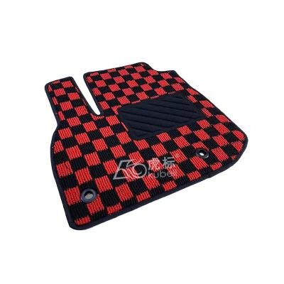 China Luxury Custom Checkered Floor Mats Pesoalizado Floor Mat Tapetes Auto Car Entrance Floor Mats for sale