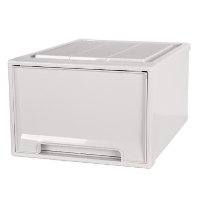 China Sustainable Ahmohan Customized Large White Plastic Clear Storage Box With Lid for sale