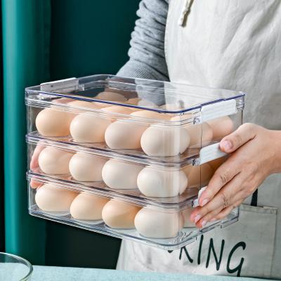 China Freshness Preservation Refrigerator Kitchen Egg Storage Rack Container Crate Box Egg Tray Storage Box for sale