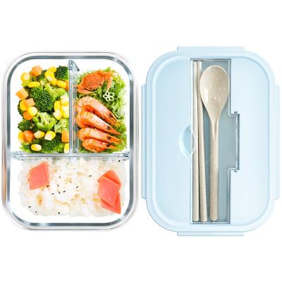 China Ahmohan Bento Lunch Box Microwavable To Keep Freshness Heat Food Grade Plastic Lunch Bento Box for sale