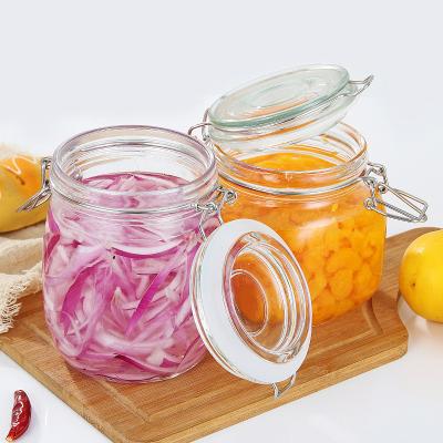 China Storage 2022 Hot Selling Stainless Steel Loop Food Grade Glass Food Grade Jars Jars Jars Food Storage for sale