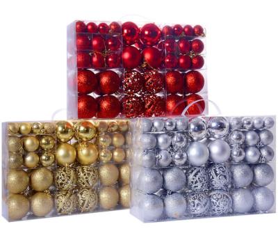 China 2021 Traditional Christmas Bauble Gift Box 100pcs 3-6CM Christmas Tree Decoration Ball for sale