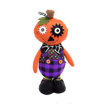 China Funny Witch Traditional Pumpkin Doll Stuffed Doll Halloween Wholesale Ghost Toy Gift Bar Decoration for sale