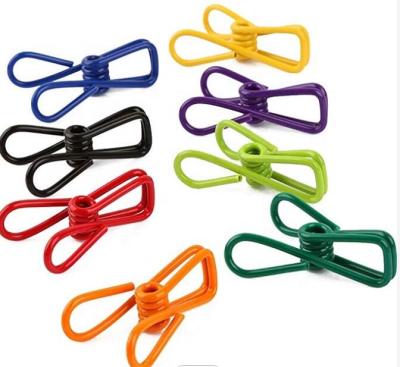 China Viable Wholesale Colored PVC Iron Wire Sealing Bag Clips For Food Bag Closing Bag Clips for sale