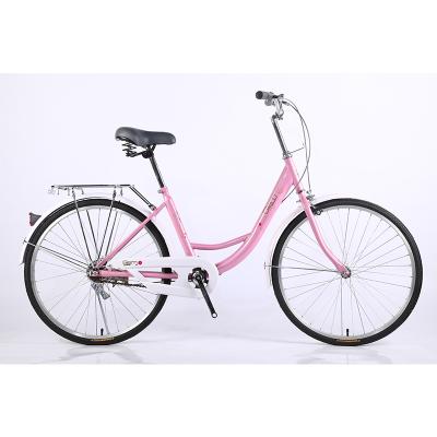 China Steel 26 Inch Women's Retro Bicycle Student Gear Shift Bike Casual Lightweight City Bike for sale