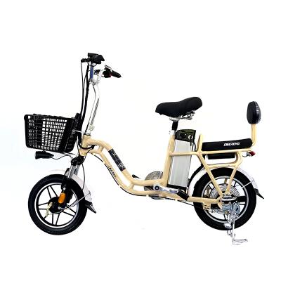 China Aluminum alloy good quality factory produce hub drive motor e bike full suspension rear frame electric bicycle city electric bike for sale