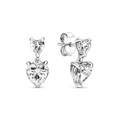 China 2022 fashion factory monki stud earrings s925 Sterling Silver for mother's day Pandoraxe high version fine jewelry new love stud earrings for sale