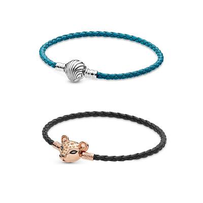 China Fashionable Factory Wholesale 925 Sterling Silver For Pandora Shell Princess Lion Bracelet High Quality Rope for sale