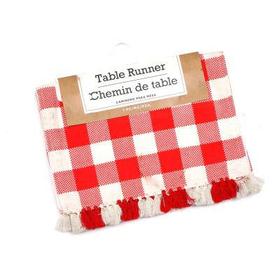 China B&S Factory Red Checked Disposable Table Cloth Rectangle Table Runner For House Restaurant Decoration for sale