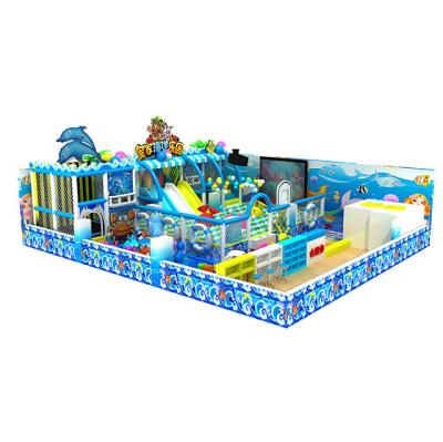 China Wooden Ocean theme commercial playground equipment wooden indoor soft playground for kids for sale