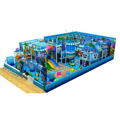 China Wooden Kids Amusement Park Indoor Playground  Snow Theme Family Play Center With Plastic Slides for sale