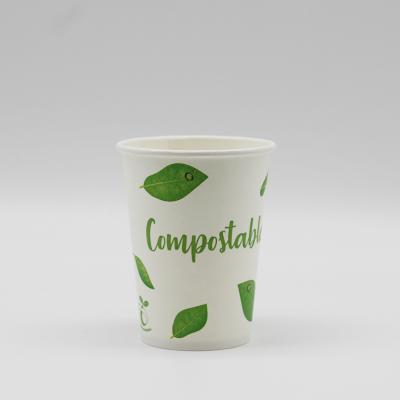 China 8oz Disposable China Customized Pla Coffee Eco Friendly Single Wall Disposable Paper Cup for sale