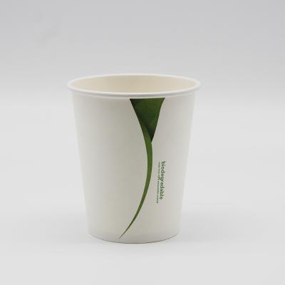 China 8oz Cheap Price Disposable Eco-friendly Flexo Printing Custom Paper Single Wall Pla Coffee Cups for sale