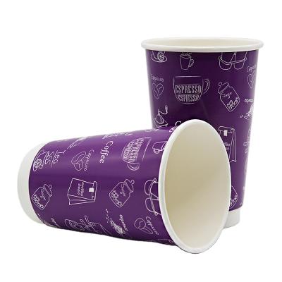 China 2022 Disposable Plastic Water Free Base Customized Reusable Coffee Hot Drinks Paper Cups for sale