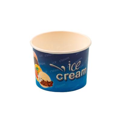 China Wholesale Printed Disposable Mixed Size Dessert PE Ice Cream Coffee Paper Cups With Lids for sale