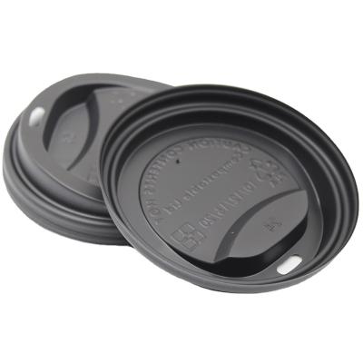 China Non Spill Biodegradable Recyclable Disposable Plastic 12oz (90mm) Lid For Coffee Cup for sale