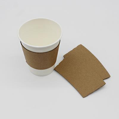 China Modern Design Craft Paper Coffee Cup Disposable Biodegradable Hot Drink Cup Sleeve for sale