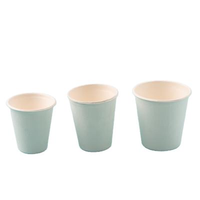 China 7oz 200ml Biodegradable White Nature Sugarcane Bagasse Tableware Disposable Cup for sale