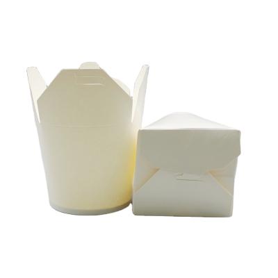 China White 16oz Disposable Take Away Paper Noodle Packing Box Disposable Food Package for sale